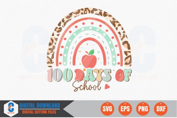 100 Days of School Retro SVG