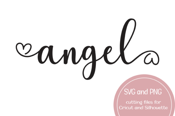 Angel SVG Printable Design in Heart: Graphics for Crafts