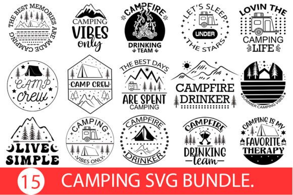 Camping Svg Bundle for Crafts and Graphics