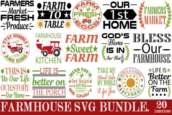 Farmhouse Svg Bundle: Graphics and Crafts for Digital Sellers