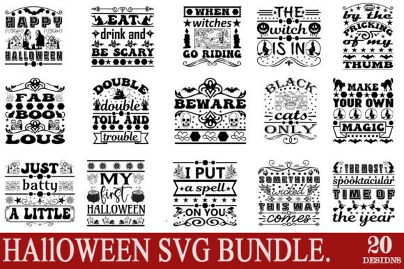 Halloween SVG Bundle for Graphics & Crafts