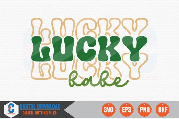 Lucky Babe - St. Patrick's Day Retro SVG