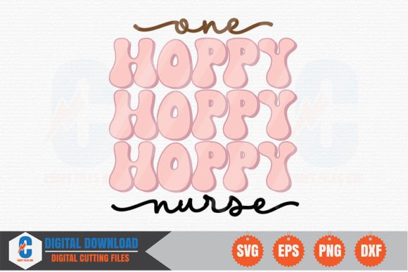 One Hoppy Nurse Retro SVG for Crafts and Graphics