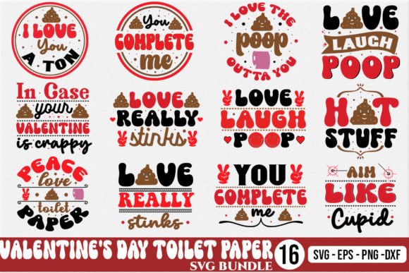 Valentine's Day Toilet Paper Svg Bundle