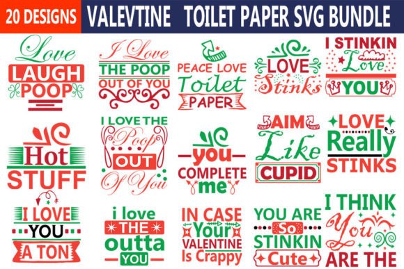 Valentine Toilet Paper Svg Bundle: Graphics & Crafts for Creative Design